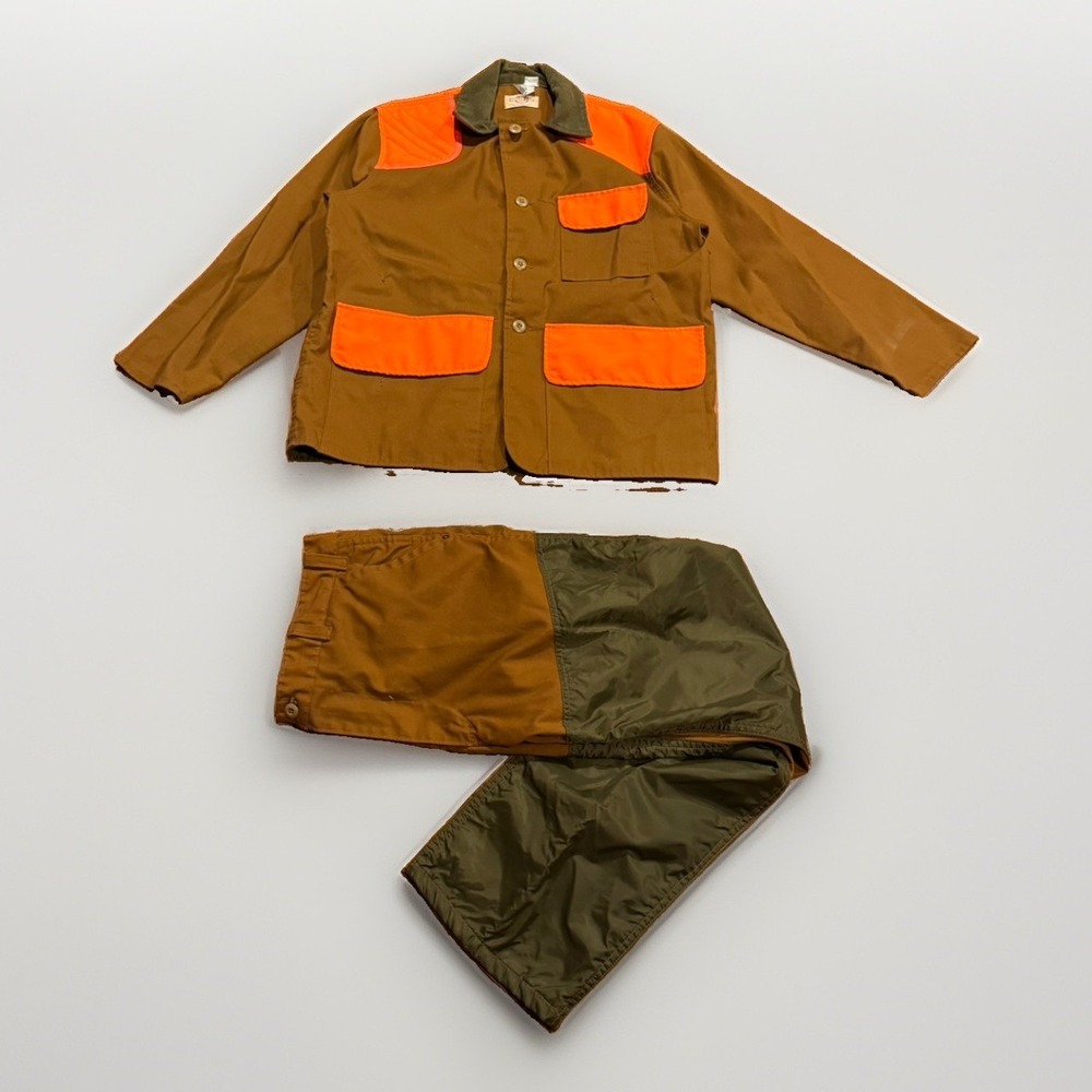 Vintage Saftbak Duck Canvas Hunting Game Coat Jacket Pants Set XL 38 Double Knee
